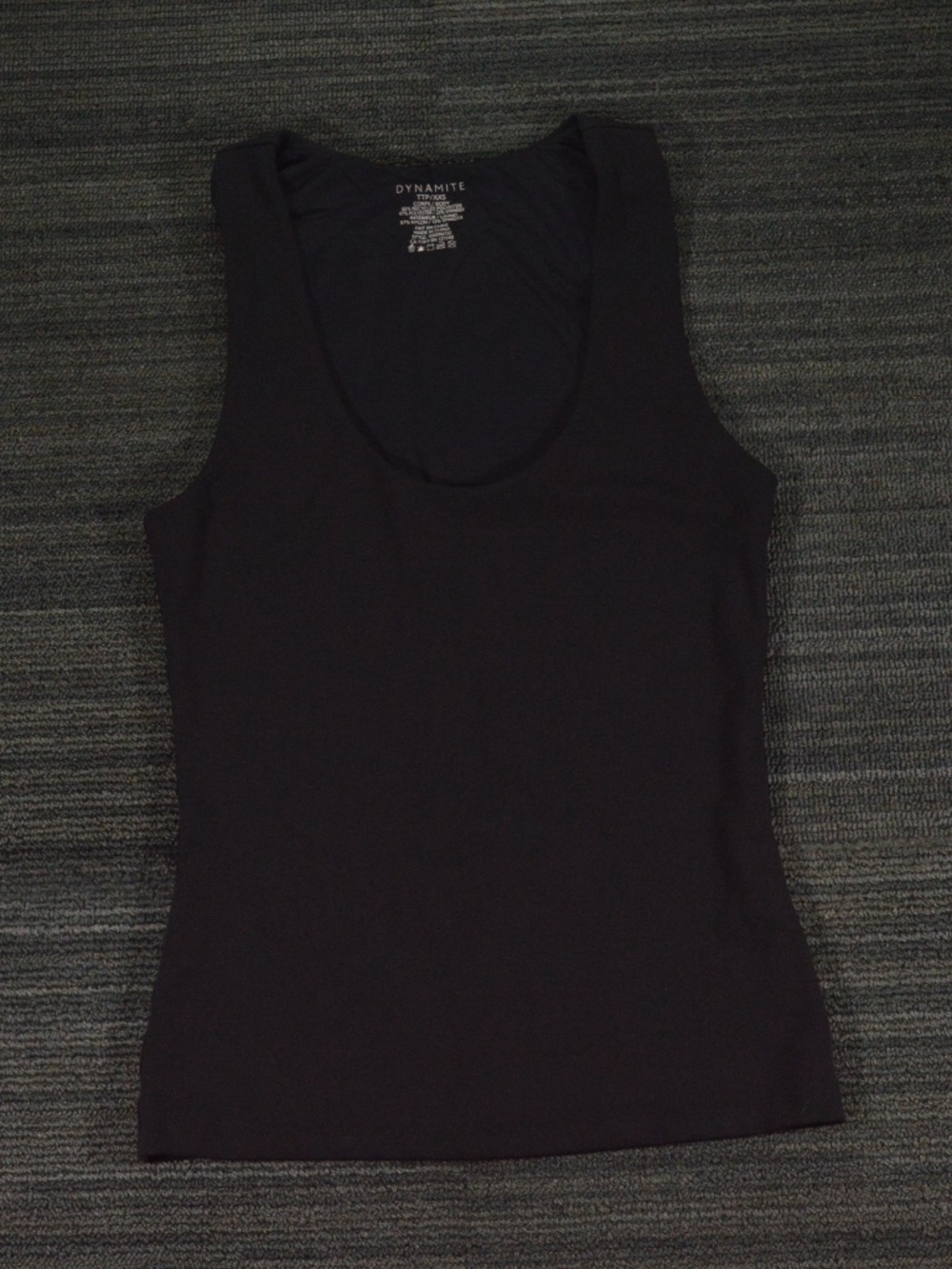 Dynamite Black Tank Top Neck Scoop Layering XXS